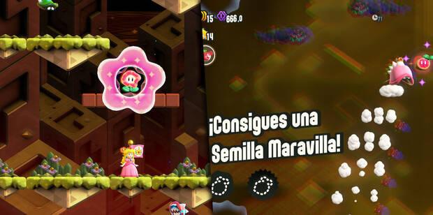 Super Mario Bros. Wonder - Localización de la Semilla maravilla #1 en Prueba intermedia: Persecución vertical