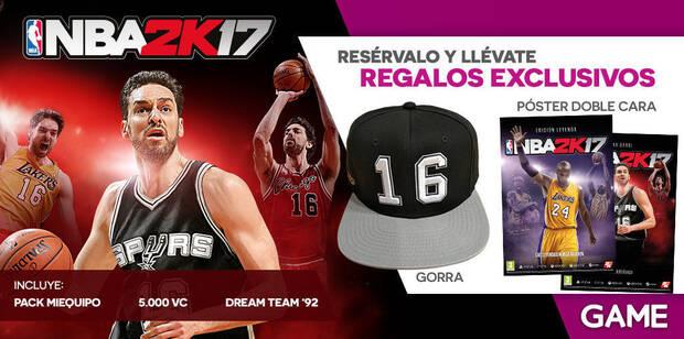 GAME presenta sus incentivos por reserva para NBA 2K17 Imagen 2