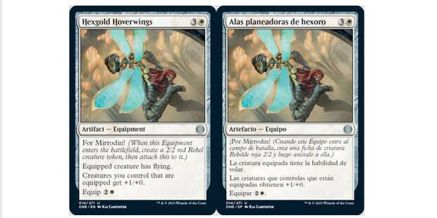 Alas planeadoras de hexoro