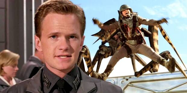 Neil Patrick Harris como uno de los científicos de Starship Troopers