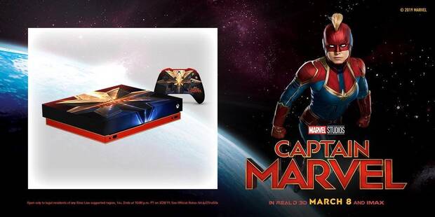 Microsoft sortea una Xbox One X personalizada de 'Capitana Marvel' Imagen 2