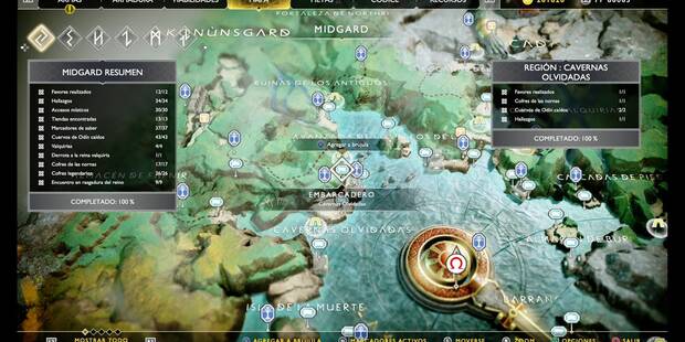 Cavernas olvidadas en God of War (PS4): TODOS los coleccionables y secretos
