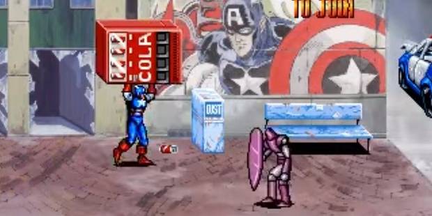 Este beat'em up nos invitaba a encarnar a Capit�n Am�rica, Iron Man, Ojo de Halc�n y la Visi�n en una peligrosa misi�n.