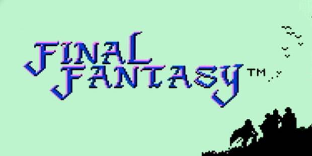 Captura con logo de uno de los momentos iniciales de Final Fantasy para NES