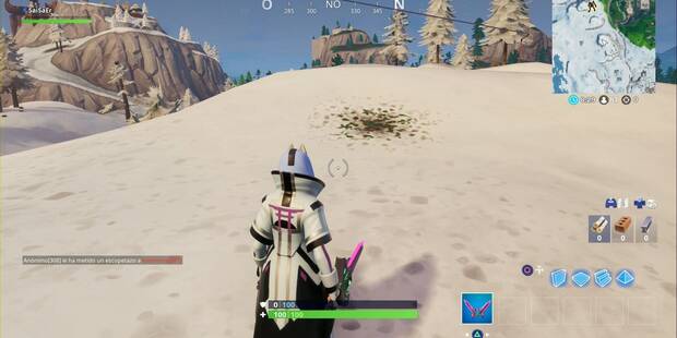 Fortnite: Busca entre una videocámara de sótano, una cabeza de piedra nevada y un gran y llamativo tráiler de oro - SOLUCIÓN