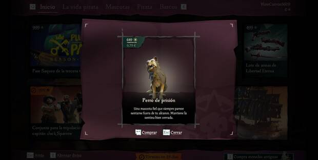 Sea of Thieves - Objetos de Piratas del Caribe: Perro de prisión