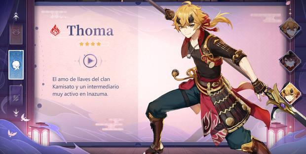 Genshin Impact - Nuevo personaje de la v2.2: Thoma