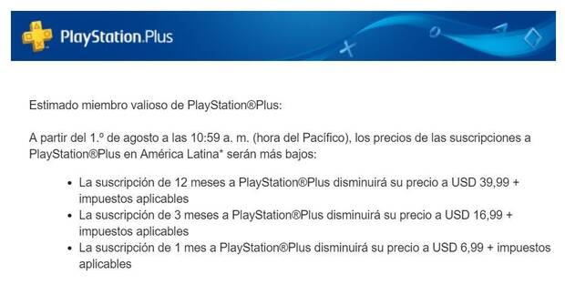 El precio de PS Plus baja en Latinoamrica, Arabia Saud y Omn Imagen 2