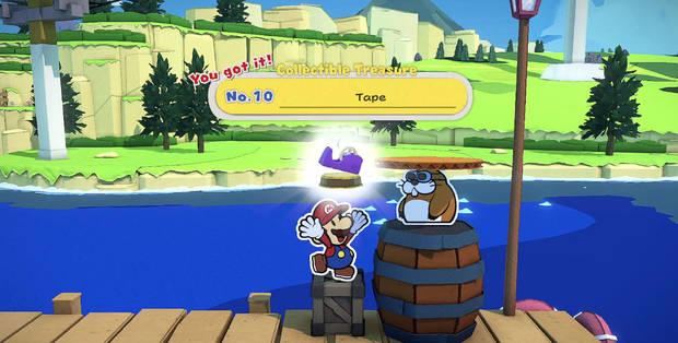Todos los Tesoros en miniatura en Villa Toad de Paper Mario The Origami King - Tesoro en miniatura Nº 10: Cinta adhesiva
