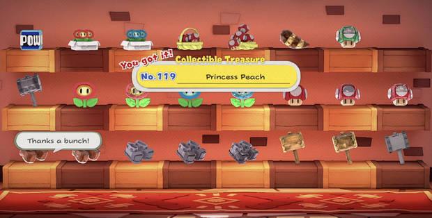 Todos los Tesoros en miniatura en Villa Toad de Paper Mario The Origami King - Tesoro en miniatura Nº 119: Princesa Peach
