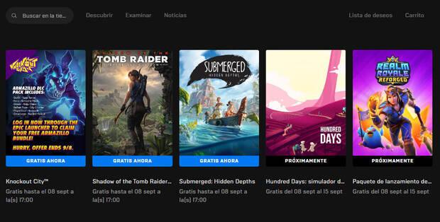 Juegos gratis de esta semana en Epic Games Store.