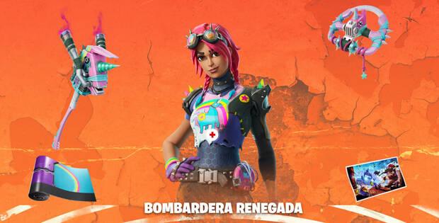 Nueva skin Bombardera renegada de Fortnite Temporada 3 Desenfreno
