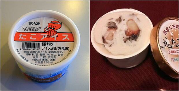 Helado de pulpo japonés