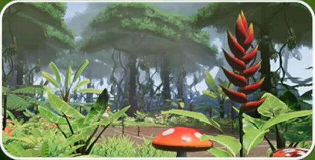 Mario Tennis Fever - Imagen de la pista Pista del bosque