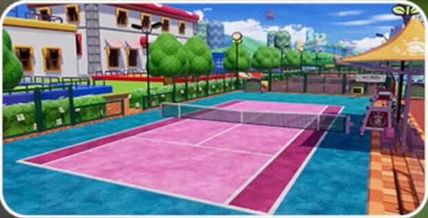 Mario Tennis Fever - Imagen de la pista Academia moqueta