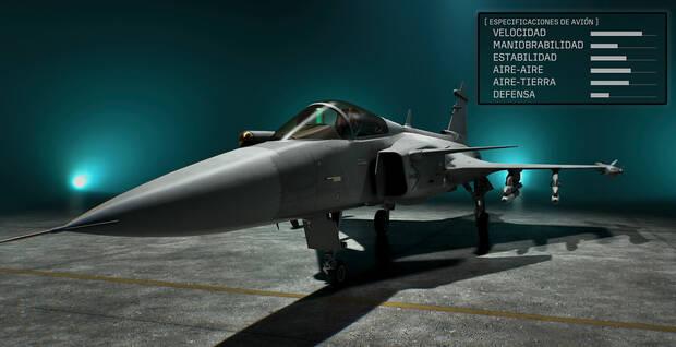 Ace Combat 8: Wings of Theve - Detalles y estad�sticas del avi�n Gripen E