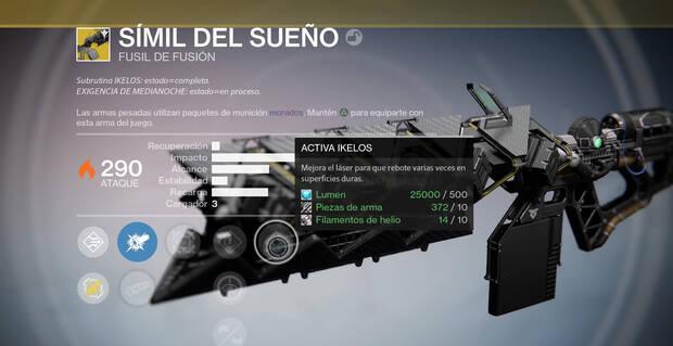 Guía Destiny 2 - Cómo conseguir el fusil Símil del Sueño