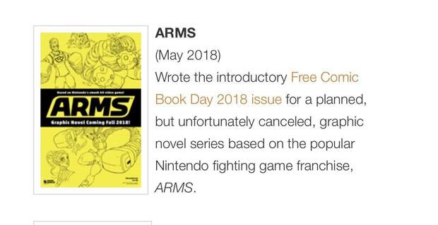 Novela gráfica de ARMS cancelada