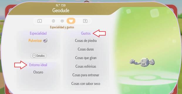 Pok�mon Pokopia - Consultar los gustos de un Pok�mon para saber c�mo mejorar su nivel de confort