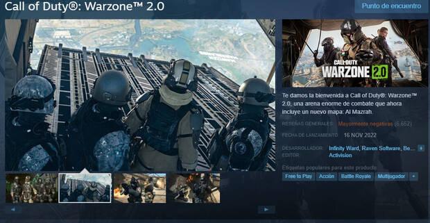 Reseas Steam Warzone 2.0