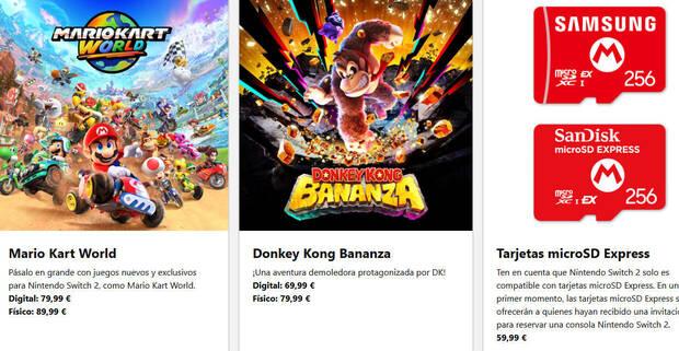 precio de juegos de switch 2