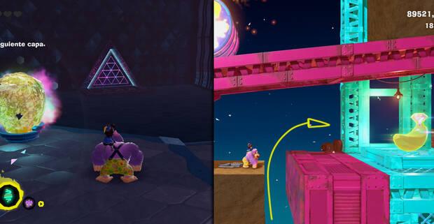 Donkey Kong Bananza - Ubicación del plátano 42 en Estrato del desierto