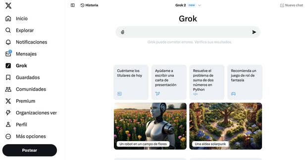 Grok en Twitter