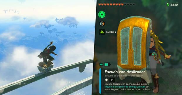 Zelda: Tears of the Kingdom - Nuevos trucos sobre el deslizamiento en escudo