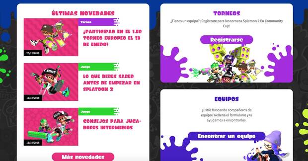 Nintendo presenta un nuevo sitio web de torneos de Splatoon 2 Imagen 2