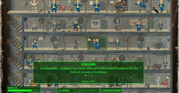 El sistema de progresión de Fallout 4 nos parece un completo acierto.
