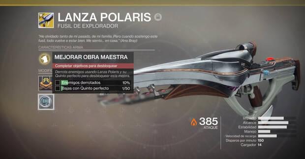 Destiny 2 conseguir Lanza Polaris - cómo obtener el catalizador