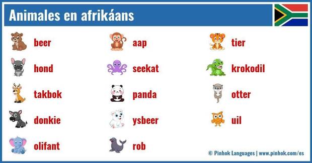 Animales en la lengua afrikáans