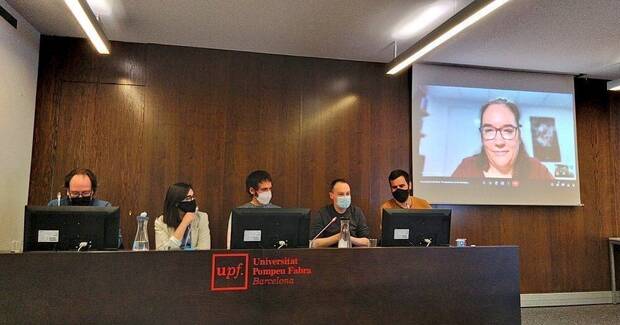 Presentación del libro 'Perspectivas sobre el Videojuego Europeo' ('Perspectives on the European Videogame') en la Universitat Pompeu Fabra.