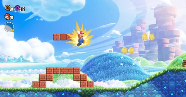Super Mario Bros. Wonder - Efecto del potenciador Superchampiñón