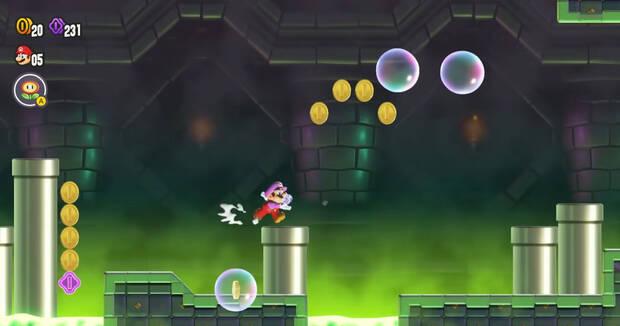 Super Mario Bros. Wonder - Efecto del potenciador Flor Burbuja