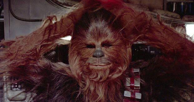 Chewbacca es el nico personaje no droide que ha sobrevivido y aparecido en las tres trilogas de Star Wars