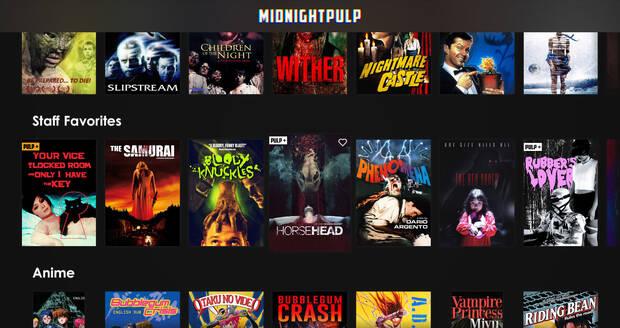 Mejores páginas para ver anime gratis mediante VPN: Midnight Pulp