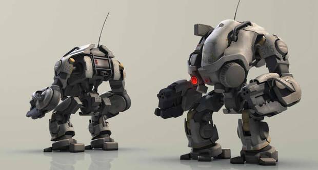 Algunos de los robots a los que nos enfrentaríamos en este título.
