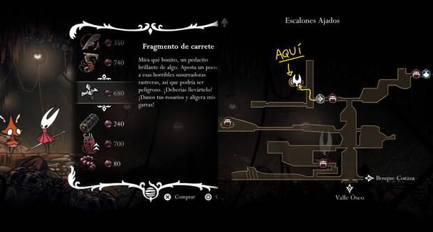 Hollow Knight Silksong - Localización del fragmento de carrete 16