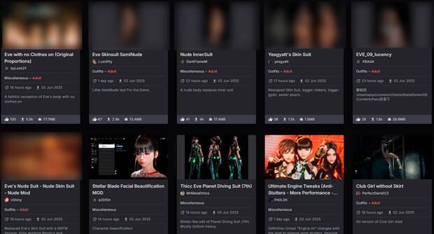 Mods Stellar Blade para demo con desnudos