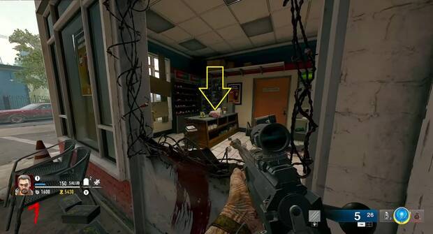 Call of Duty: Black Ops 6 Zombis - Localización del par de zapatillas de bolos nº 1