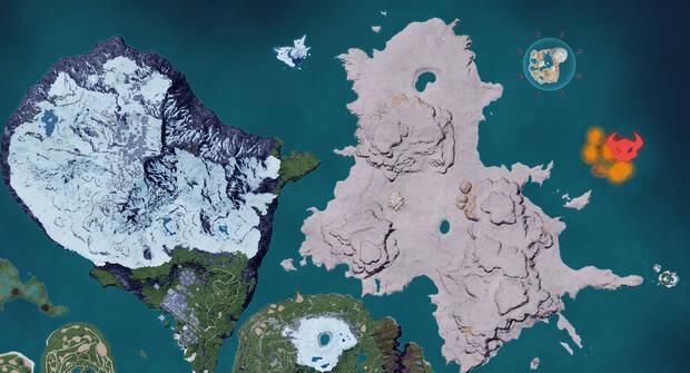 Palworld - Mapa con la localizaci�n del Pal Pierdon