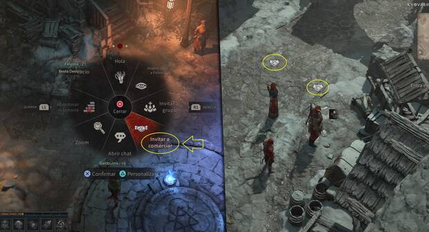 Diablo 4 - Cómo negociar o comerciar con otro jugador