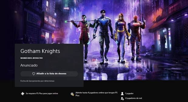 Gotham Knights en PlayStation Store