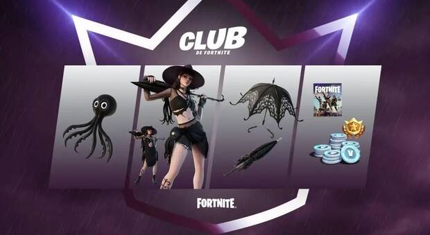 Fortnite Battle Royale - Phaedra token, the Fortnite Club character from July 2022, with the skin and the pack items