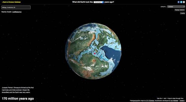 Google Maps Prehistrico Pangea