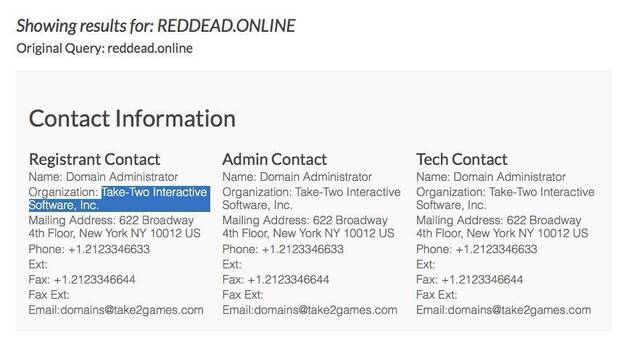Take-Two Interactive registra dominios relacionados con Red Dead Online Imagen 2