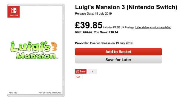 Una tienda britnica pone fecha a Animal Crossing y Luigi's Mansion 3 Imagen 2