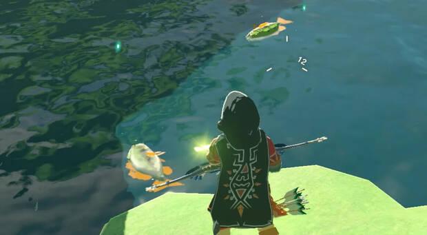 Zelda: Tears of the Kingdom - Pescar peces con electricidad