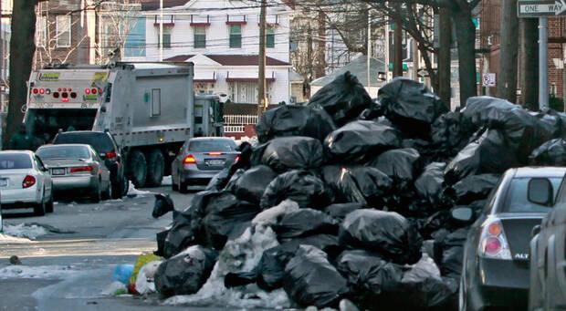 Acumulación de basura en las calles de Nueva York